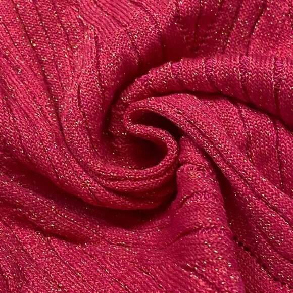 MORE TO COME Mariah Ribbed Sweater - Hot Pink - Picture 3 of 10